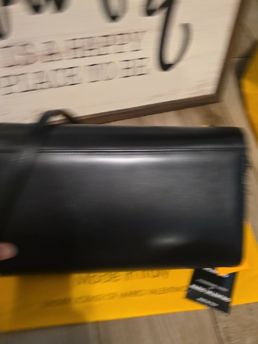 Valentino Black Leather Logo Clutch with Silver Accent - Picture 9 of 11
